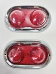 1950-52 Buick Tail Light Rear Brake Lenses & Bezels Pair. Fixed Price $225.00.