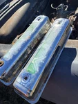 Vintage Ford Engine Valve Covers Hotrod Y Block Chrome. Fixed Price $119.99.