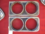 1963-4 Chrysler Imperial Front Headlight Bezels Rt & Lt Pair. Fixed Price $95.00.