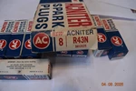 Nos Ac R43N Spark Plugs Assembly Line Correct Ring 5612425 Dated 41 - 69. Fixed Price $99.95.