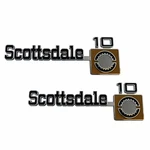 New Scottsdale 10 Front Fender Emblem Set For 1975-1980 Chevy C/k Truck 9921. Fixed Price $211.99.