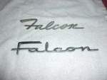 1960S Vintage - Ford Falcon Script Emblems Badge, Stud And Adhesive. Fixed Price $59.00.