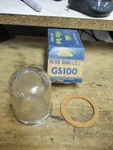 Hygrade Glass Fuel Filter Sediment Bowl W/gasket 3/8 X 2.09 " GS100 Nos Ik. Fixed Price $28.49.