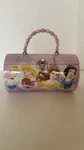 Disney Classic Beauty Princess Beaded Handle Pink Tin Box Purse Case Sz 7 X4. Fixed Price $8.00.