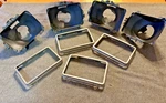 70-95 Gm 4X6 Headlight Buckets Retaining Trim Rings Set Of Olds Chevy Cadillac. Fixed Price $150.00.