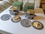 Lot Of Nos Russell & Stoll Co. Ny Brass Floor TF012 666-B Vintage Rare Parts. Fixed Price $499.99.