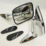 1972-85 Ford Courier Pickup Truck Black Fender Mirrors Chrome Side View Pair. Fixed Price $79.59.