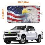 Fit Gmc Sierra 3500 Truck Sun Shade American Flag Window Windshield Visor. Fixed Price $17.99.