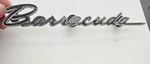 Oem 68, 70-71 Barracuda Emblem 2582878 Silver With Black, Mounting Pins & Nuts. Fixed Price $29.99.