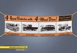 1940S Willys Dealer Garage Banner Hot Rod Truck Panel Jeep Pickup Wagon. Fixed Price $69.98.