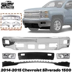 Front Bumper Chrome & Fog Lights Kit For 2014-2015 Chevrolet Silverado 1500. Fixed Price $387.70.