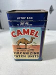 Vintage Advertising Camel Vulcanizing Tire Container Only, No Patches As. Fixed Price $7.99.