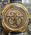 Vintage Incabloc Men's Automatic Waterproof Watch Gold Dial Spiegel Elastic Band. Fixed Price $80.00.