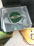 Morgan +4 Plus 4/4 Vintage Style Seat Belt Chrome Buckle Logo With Hardware. Fixed Price $62.95.