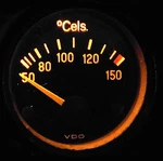 Vw Audi Vdo Celsius Temperature Gauge With Sender, Used, Part # 321 919 541. Fixed Price $35.00.