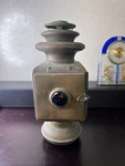Brass Car Solar No. 1032 Tier Oil Side Lamp W/beveled Glass & Jewels. Fixed Price $90.00.