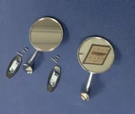 1965 1966 Chevrolet Impala Factory Chrome Steel Door Mirror Set W/ Bowtie New. Fixed Price $155.95.
