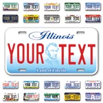 Custom State License Plates With Personalized Text Car 12X6- Moto 7X4 Bike 6X3. Fixed Price $12.99.