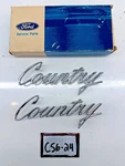 Nos Ford 1969 1970 Galaxie Ltd Country Squire Station Wagon Emblem Pair C56-24. Fixed Price $124.95.