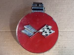 Corvette Gas Filler Assembly : Door, Chrome Hinge & Emblem 3977829 3977828 68-77. Fixed Price $64.99.