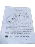 1958 Vw Bug Complete Wire Harness With Box, Fuses. Fixed Price $199.00.