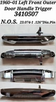 Amc / Rambler American Front Left Outside Door Handle 1961 3410507 Nos W .126PIN. Fixed Price $24.99.
