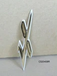 1955 Pontiac V8 White/ Gold Quarter Panel Emblem, C520408RS. Fixed Price $52.00.