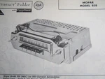 1959 Chrysler Mopar 858, ( 94BC ) Radio Photofact. Fixed Price $10.00.