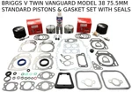 Overhaul Kit Fits Briggs Vanguard Standard Pistons, Gasket Set Model 38. Fixed Price $319.95.
