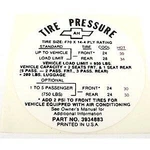 1968 Camaro Tire Pressure Decal Super Sport Gm# 3934883. Fixed Price $19.99.