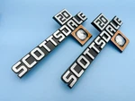 Front Fender "scottsdale 20" Emblem Set 1981-1987 Chevy Pickup Trucks. Fixed Price $86.99.