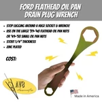 Flathead Ford Oil Pan Wrench / Drain Plug 8BA & 59A. Fixed Price $49.99.