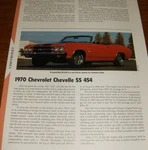 1970 Chevy Chevelle Specs Info Photo LS6 LS5. Fixed Price $5.99.