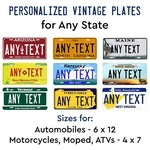 Personalize Custom License Plate Tag Any State Auto Car Motorcycle Atv Moped Etc. Fixed Price $22.69.