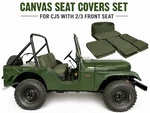Seat Cover Set With Back Pouch Fits Willys Jeep CJ5 2/3 -no Cushion. Fixed Price $320.00.
