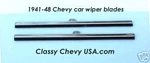 1941 1942 1946 1947 1948 Chevy Car Wiper Blades New 9" Pr Fleetline Fleetmaster. Fixed Price $18.99.