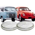 2PCS Pair 7" Front Headlight Lens Flat Glass Vw T1 Bug Beetle T2 Bus 67-79. Fixed Price $80.00.