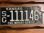 Kansas License Plates 1950S Sg. Fixed Price $55.00.