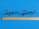 1965-66 Chevy Impala Super Sport Metal Fender Emblem Factory Original # 3866070. Fixed Price $45.00.