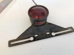 Stop Light Domed With License Plate Bracket, Dietz 342 Clean Original. Fixed Price $140.00.