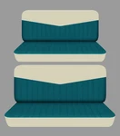 Fits 1960 To 1967 Mercury Comet 4DOOR Front Rear Bench Seat Covers Teal Sand. Fixed Price $159.99.