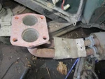 Triumph TR4A Dual Exhust Header Pipe #860-010. Fixed Price $59.00.