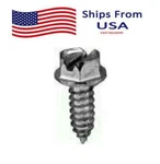 100 Pcs Ford #14 X3/4" Slotted Hex Washer Head License Plate Screws Zinc. Fixed Price $26.39.