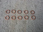 10 - Ford Copper Housing Washers 9" Inch & 8" Rearend Axle New. Fixed Price $10.00.