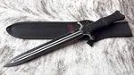 16 Dagger Double Edge Full Tang Rubber Handle Black Tactical Spear Point Sharp. Fixed Price $29.52.