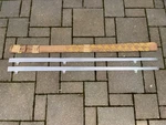1958 Chevrolet Biscayne Brookwood Front Fender Spear Molding Inserts (nos). Fixed Price $185.00.