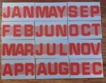 California License Plate Month Sticker Tags. (2) Red. Yom Two.. Fixed Price $22.00.
