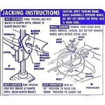 1969 Camaro Convertible Space Saver Tire Jacking Instructions Gm# 3949510. Fixed Price $19.99.