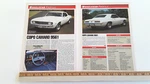 1969 Camaro 427 Copo 9561 Original 1990 Article. Fixed Price $13.95.