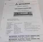 Mitsubishi 1985 Ar Cassette Tape Deck MB435956 MB435957 Service Manual CX-55FY-2. Fixed Price $12.99.